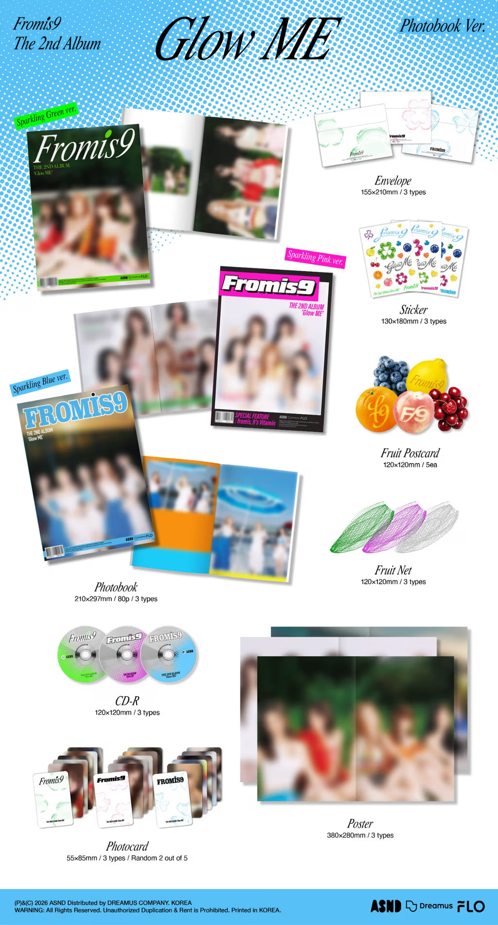 [PRE-ORDER]  fromis_9 THE 2ND ALBUM [Glow ME] (Photobook Ver.) RANDOM